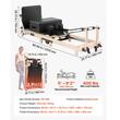 Aparat pilates pliabil, cadru lemn, 2.3 m, max 181 kg, Sistem rezistenta 5 x arcuri,  rulmenti dubli, franghii reglabile