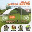 Cotet pentru pasari si animale mici, 3x1.97x1.99 m, Acoperis PE, Usa intrare, Otel galvanizat