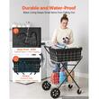 Carucior pentru cumparaturi cu 2 x niveluri si 4 x roti, Pliabil, 2 x cosuri, max 40 kg, capacitate 128 l