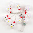Instalatie luminoasa 10 led-uri, Snowmen, 2 baterii tip AA, Alb cald, 1.65 m
