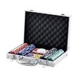 Set poker Vevor 200 jetoane 11.5 g, 2 pachete carti, 5 zaruri, cutie aluminiu