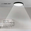 Plafoniera led rotunda pentru exterior/interior, 36 W, lumina rece 6500K, 3820 lm, dimensiune 350 x 61 mm, IP44, Negru