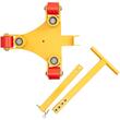 Platforma de transport Dolly capacitate 3000 kg, Placa rotativa, 3 roti, 425 x 335 x 116 mm