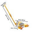 Platforma de transport Dolly capacitate 3000 kg, Placa rotativa, 3 roti, 425 x 335 x 116 mm