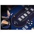 Masa de poker pliabila, 8 jucatori, sine captusite, suporturi pentru pahare din otel inoxidabil, 1830x820x720 mm