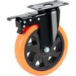 Set 4 roti pivotante cu blocare pentru carucioare, 6", max 318 kg / roata, ABS si Otel