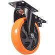 Set 4 roti cu blocare pentru carucioare, 5 inch, max 204 kg / roata, PVC si Otel