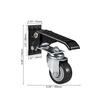 Set 4 roti retractabile, pivotante, cu blocare, 2.5 inch, max 74.8 kg / roata, PU si Otel