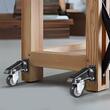 Set 4 roti retractabile, pivotante, cu blocare, 2.5 inch, max 74.8 kg / roata, PU si Otel