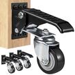Set 4 roti retractabile, pivotante, cu blocare, 2.5 inch, max 74.8 kg / roata, PU si Otel