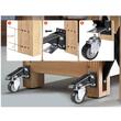 Set 4 roti retractabile, pivotante, cu blocare, 2.5 inch, max 74.8 kg / roata, PU si Otel