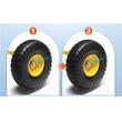Set 2 roti fara camera, diametru 10 inch / 254 mm, max 204.1 kg, PU, butuc metalic