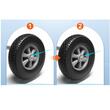 Set 2 roti fara camera, diametru 10 inch / 254 mm, max 99.8 kg, PU, butuc Plastic