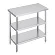 Masa de lucru Inox, pentru preparare alimente, 457x914x864 mm, 2 x rafturi