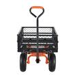 Carucior de gradina basculabil, 4 x roti, Capacitate 200 kg, Vivatechnix, Panouri detasabile, 1770x495x500 mm
