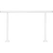 Balustrada pentru 1-5 trepte exterioare, Alb, Aluminiu, Lungime 152 cm, Unghi reglabil