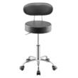 Scaun de atelier cu roti si spatar, inaltime reglabila 510-670 mm, pivotare 360°, capacitate 136 kg