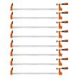 Set 8 x Cleme de fixare pentru lemn, deschidere F de 60,96 cm, limita de sarcina 272 kg