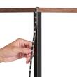 Raft multifunctional de colt cu 5 etaje, Lumina led, Metal/MDF, 29.5 x 29.5 x 162.6 cm, pentru plante, carti, decoratiuni