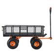 Carucior de gradina basculabil, 4 x roti, Capacitate 200 kg, Vivatechnix, Panouri detasabile, 1770x495x500 mm