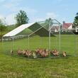 Cotet pentru pasari si animale mici, 3x3.93x1,99 m, Acoperis drept, Usa intrare, Otel galvanizat, Copertina PE