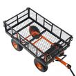 Carucior de gradina basculabil, 4 x roti, Capacitate 200 kg, Vivatechnix, Panouri detasabile, 1770x495x500 mm