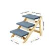 Rampa pentru caini, design 2 in 1 scara /rampa, 3 trepte, Pliabila, 705x470x500mm, lemn pin, max 68 kg