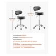 Scaun de atelier cu roti si spatar, inaltime reglabila 510-670 mm, pivotare 360°, capacitate 136 kg