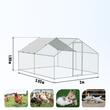 Cotet pentru pasari si animale mici, 3x3.93x1,99 m, Acoperis drept, Usa intrare, Otel galvanizat, Copertina PE