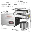 Presa electrica pentru ulei, la cald 0-300℃, Inox, capacitate 1.5 kg/h, putere 850 W
