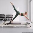 Aparat pilates pliabil, cadru aluminiu, 2.2 m, max 181 kg, Sistem rezistenta 5 x arcuri,  rulmenti dubli, franghii reglabile