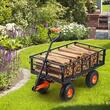 Carucior de gradina basculabil, 4 x roti, Capacitate 200 kg, Vivatechnix, Panouri detasabile, 1770x495x500 mm