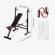 Aparat multifunctional pentru antrenament All-in-One, Pliabil, 1400x840x1170 mm, Reglare spatar 8 niveluri