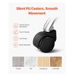 Scaun hidraulic cu support picioare, tip sa, pentru salon/cabinete, max 204 kg, 5 roti, inaltime reglabila 55-71 cm, Negru