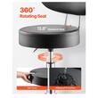 Scaun de atelier cu roti si spatar, inaltime reglabila 510-670 mm, pivotare 360°, capacitate 136 kg