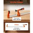 Set 8 x Cleme de fixare pentru lemn, deschidere F de 60,96 cm, limita de sarcina 272 kg