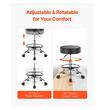 Scaun hidraulic cu support picioare, tip sa, pentru salon/cabinete, max 204 kg, 5 roti, inaltime reglabila 55-71 cm, Negru