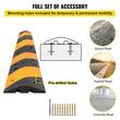 Set 2 limitatoare de viteza cu protectie cabluri, max 9980 Kg/axa, 2 x canale, Galben/Negru, Modulare, 102 x 30 x 6 cm