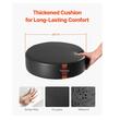 Scaun hidraulic cu support picioare, tip sa, pentru salon/cabinete, max 204 kg, 5 roti, inaltime reglabila 55-71 cm, Negru