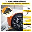 Set 2 limitatoare de viteza cu protectie cabluri, max 9980 Kg/axa, 2 x canale, Galben/Negru, Modulare, 102 x 30 x 6 cm