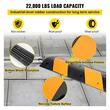 Set 2 limitatoare de viteza cu protectie cabluri, max 9980 Kg/axa, 2 x canale, Galben/Negru, Modulare, 102 x 30 x 6 cm
