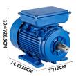 Motor electric asincron monofazat 2.2 kW, 2860 rpm, Standard B3, IP44, bobinaj de cupru, carcasa de aluminiu