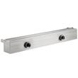 Cascada dreptunghiulara pentru piscina, Inox, Latime lama apa 60 cm, dimensiune 60 x 11.5 x 8 cm, Telecomanda, 18 culori Led