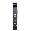Panou dus hidromasaj, Inox Negru, 6 in 1, Led, 1345 x 200 x 460 mm, 6 jeturi masaj corporal, 