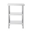 Masa de lucru Inox, pentru preparare alimente, 356x610x864 mm, 2 x rafturi