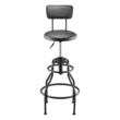 Scaun de atelier cu spatar, inaltime reglabila 480 x 480 x 1030 - 1140 mm, pivotare 360°, capacitate 136 kg