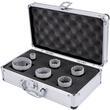 Set 6 carote diamantate si 1 disc taiere 125 mm pentru gresie, marmura, 20/35/40/50/55/68 mm, prindere M14, umed sau uscat, cutie depozitare