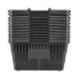 Set 12 x cosuri cumparaturi, 21 l, manere otel, Negru, Polietilena/Otel