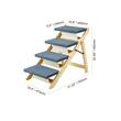 Rampa pentru caini, design 2 in 1 scara /rampa, 4 trepte, Pliabila, 785x470x650mm, lemn pin, max 68 kg