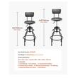 Scaun de atelier cu spatar, inaltime reglabila 480 x 480 x 1030 - 1140 mm, pivotare 360°, capacitate 136 kg